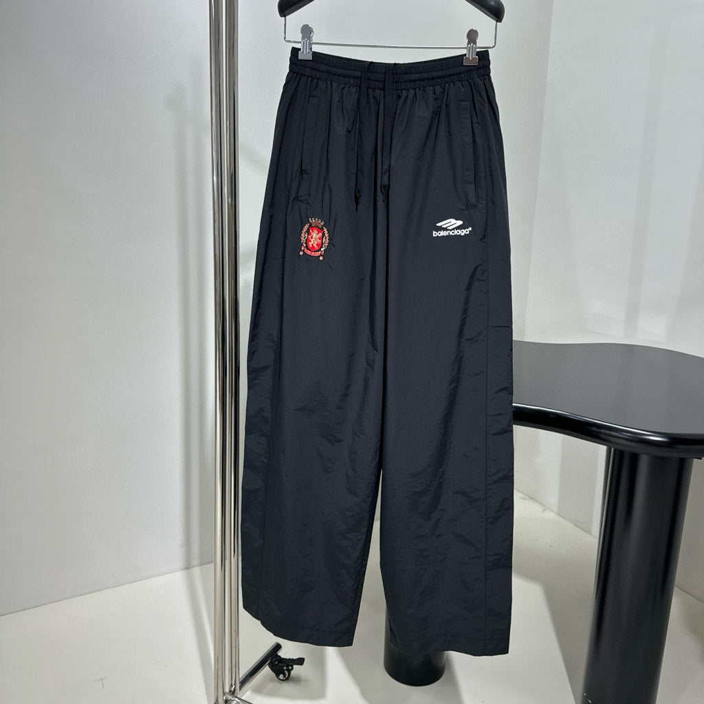 Balenciaga Paris Soccer Tracksuit Men's Spring/Autumn Solid Color Tech Poplin Zipper Long Sleeve Jacket Casual Drawstring Pants Set Suit #77747