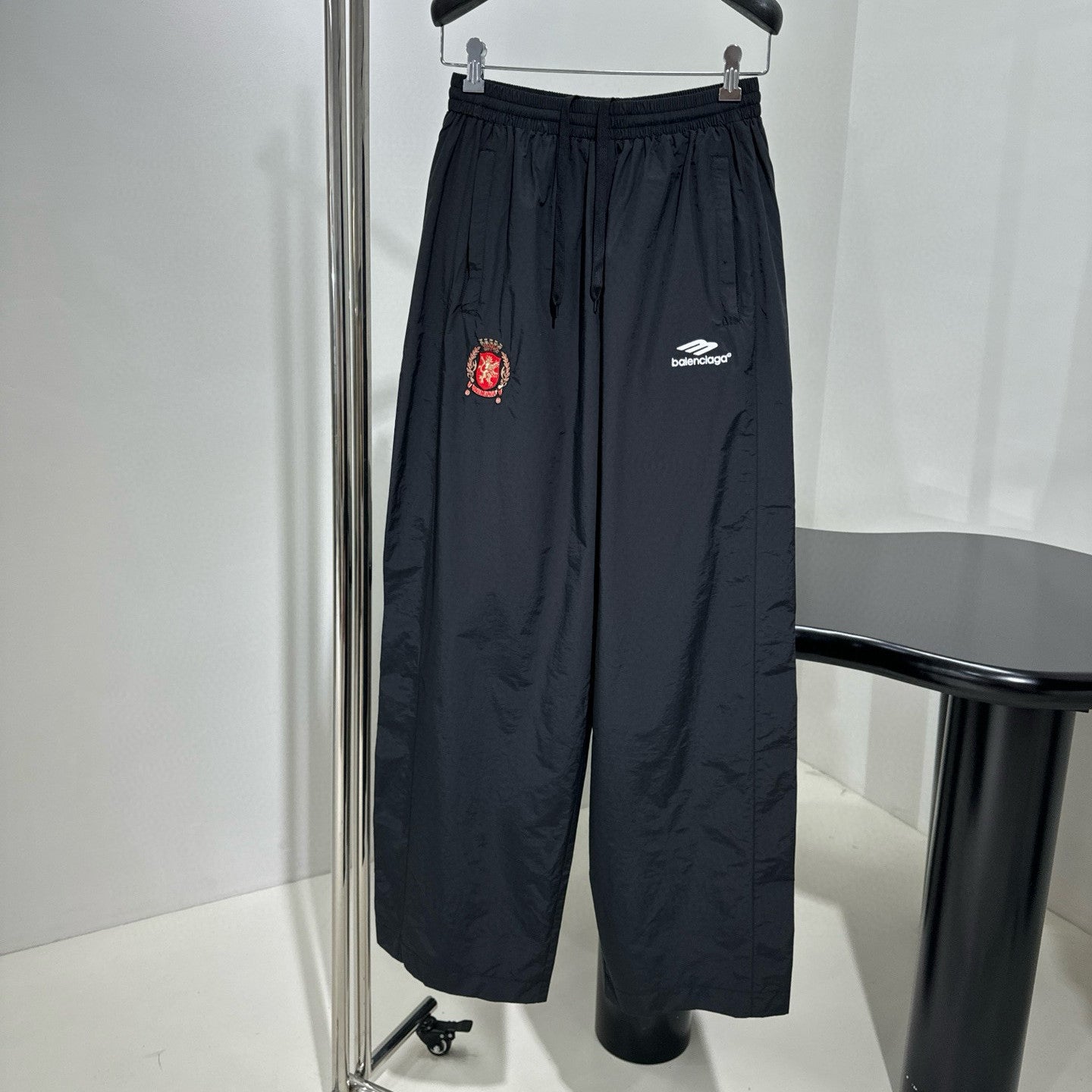 Balenciaga Paris Soccer Tracksuit Men's Spring/Autumn Solid Color Tech Poplin Zipper Long Sleeve Jacket Casual Drawstring Pants Set Suit #77747
