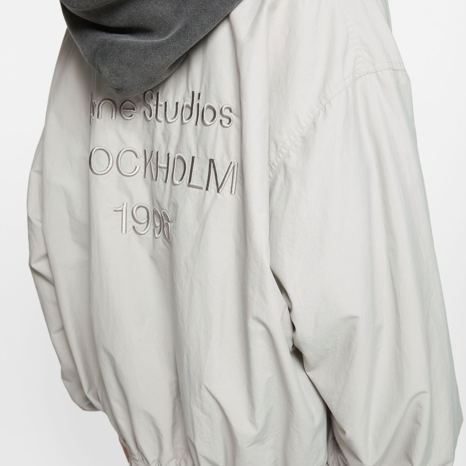 Acne Studios Men's And Women's Fashion Casual High-neck Zipper Embroidered Logo Long-sleeve Trench Coat Jacket #78512
