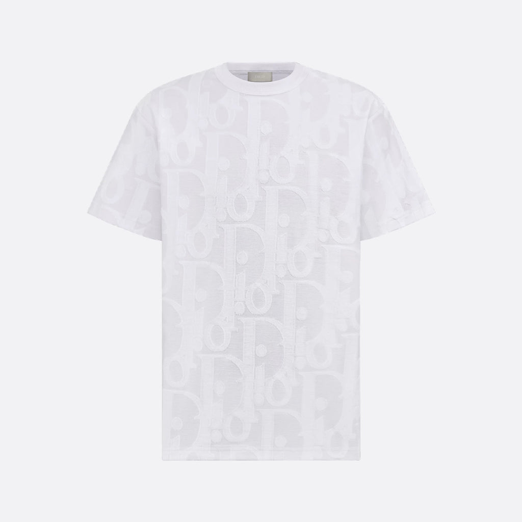 Dior Men's Summer Solid Colour Cotton Loose Plain Knit Printed Short Sleeve T-Shirt #76976