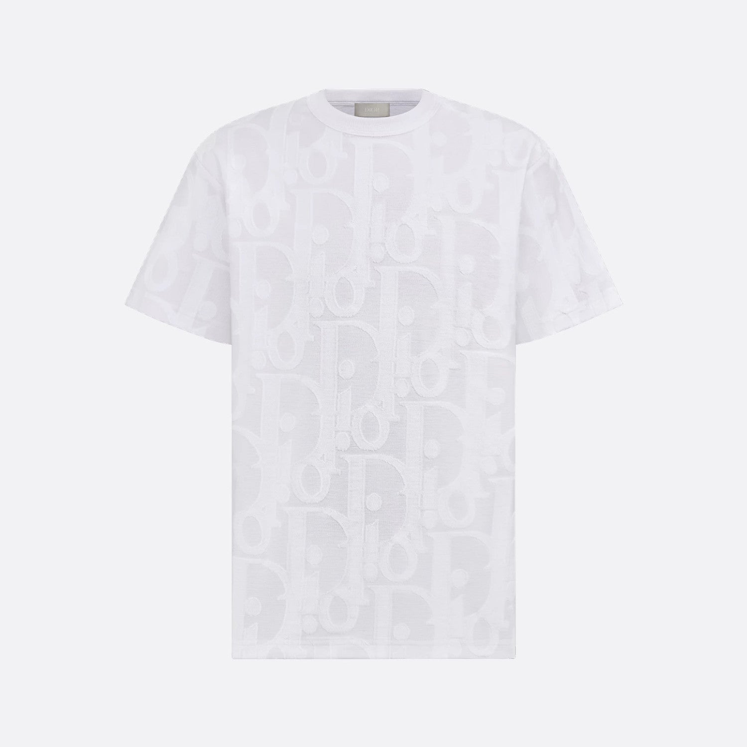 Dior Men's Summer Solid Colour Cotton Loose Plain Knit Printed Short Sleeve T-Shirt #76976