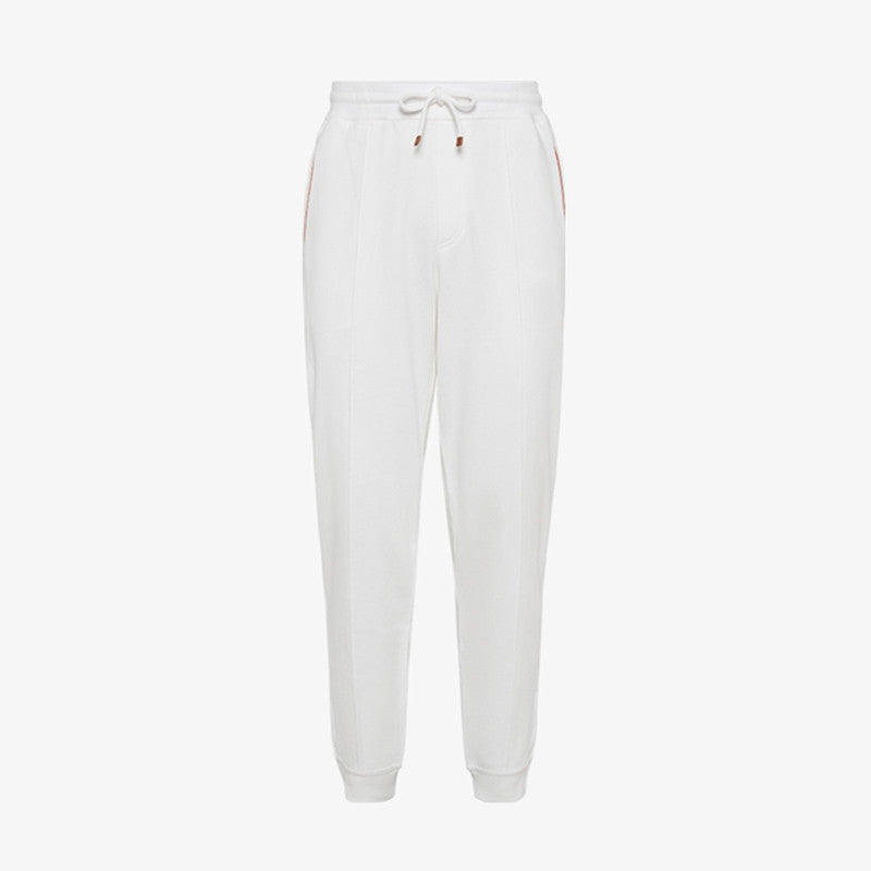 Brunello Cucinelli Men's Lace-up Sweatpants Four Seasons Solid Color Cotton Casual Drawstring Trousers Pants Ngvp #1767