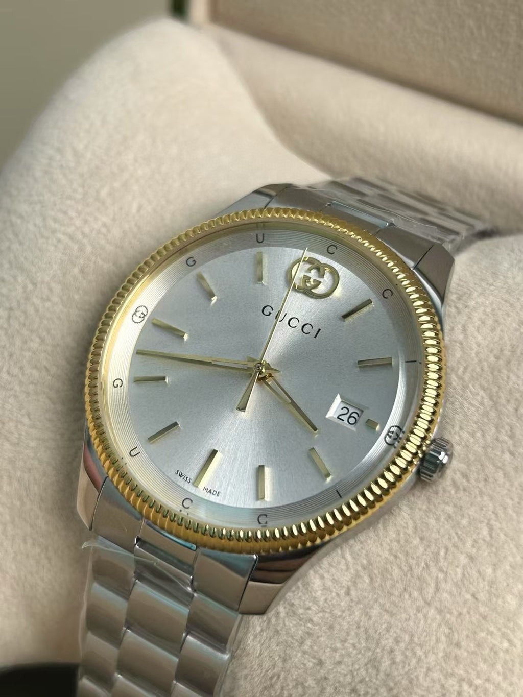 Gucci G-Timeless Men's And Women's Solid Color Stainless Steel Bracelet Quartz Movement Dial Watch #77428