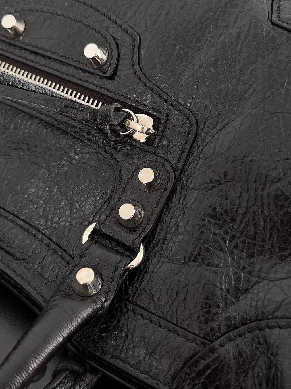 Balenciaga Men's And Women's Solid Color Zipper Closure Adjustable Detachable Shoulder Strap Goatskin Shoulder Handbag Bag Bags #75368