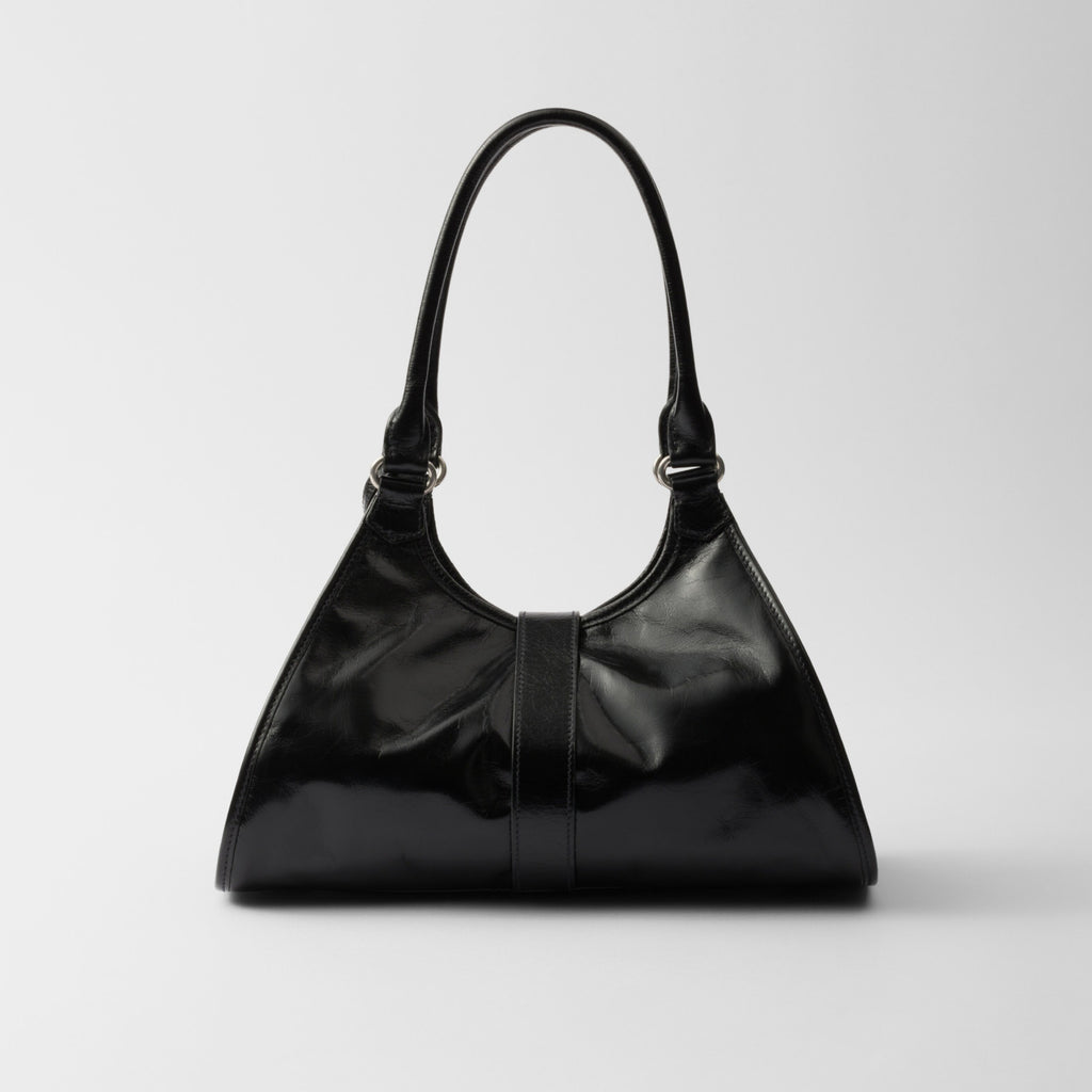 Prada Women's Fashion Classic Solid Color Leather Monogram Lock Clasp Medium Leather Tote Bag Shoulder Bag Bags #78672