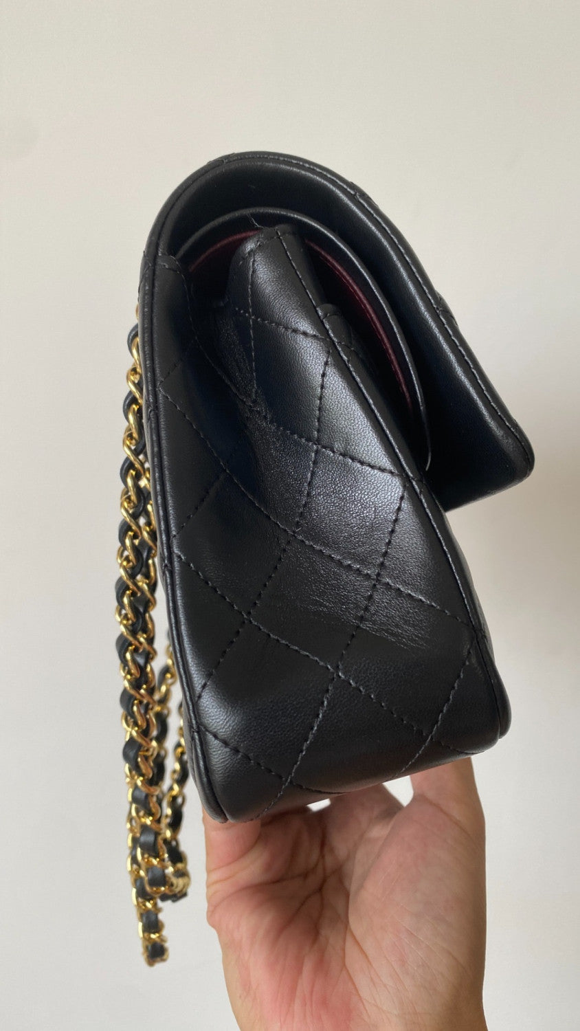 Chanel CF Women's Diamond Logo Sheepskin Shoulder Bag Medium #332608