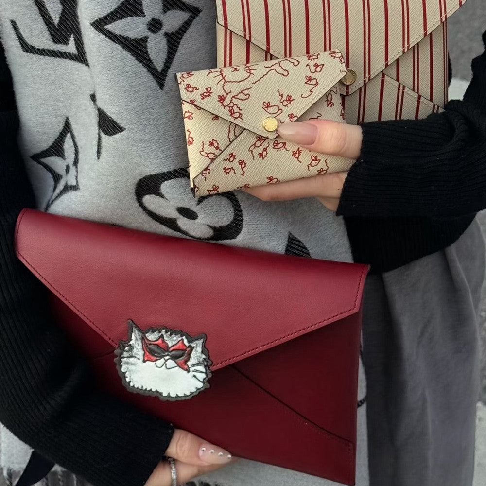 Louis Vuitton Grace and LV collaboration Kirigami Pochette Cowhide leather Three-piece set Clutch Bag Bags #193889