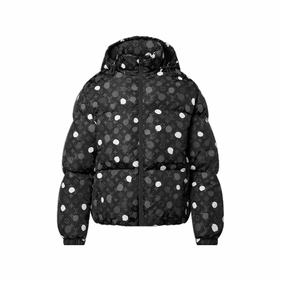 Louis Vuitton Yayoi kusama Black Polka Dot Hooded Down Jacket #96374