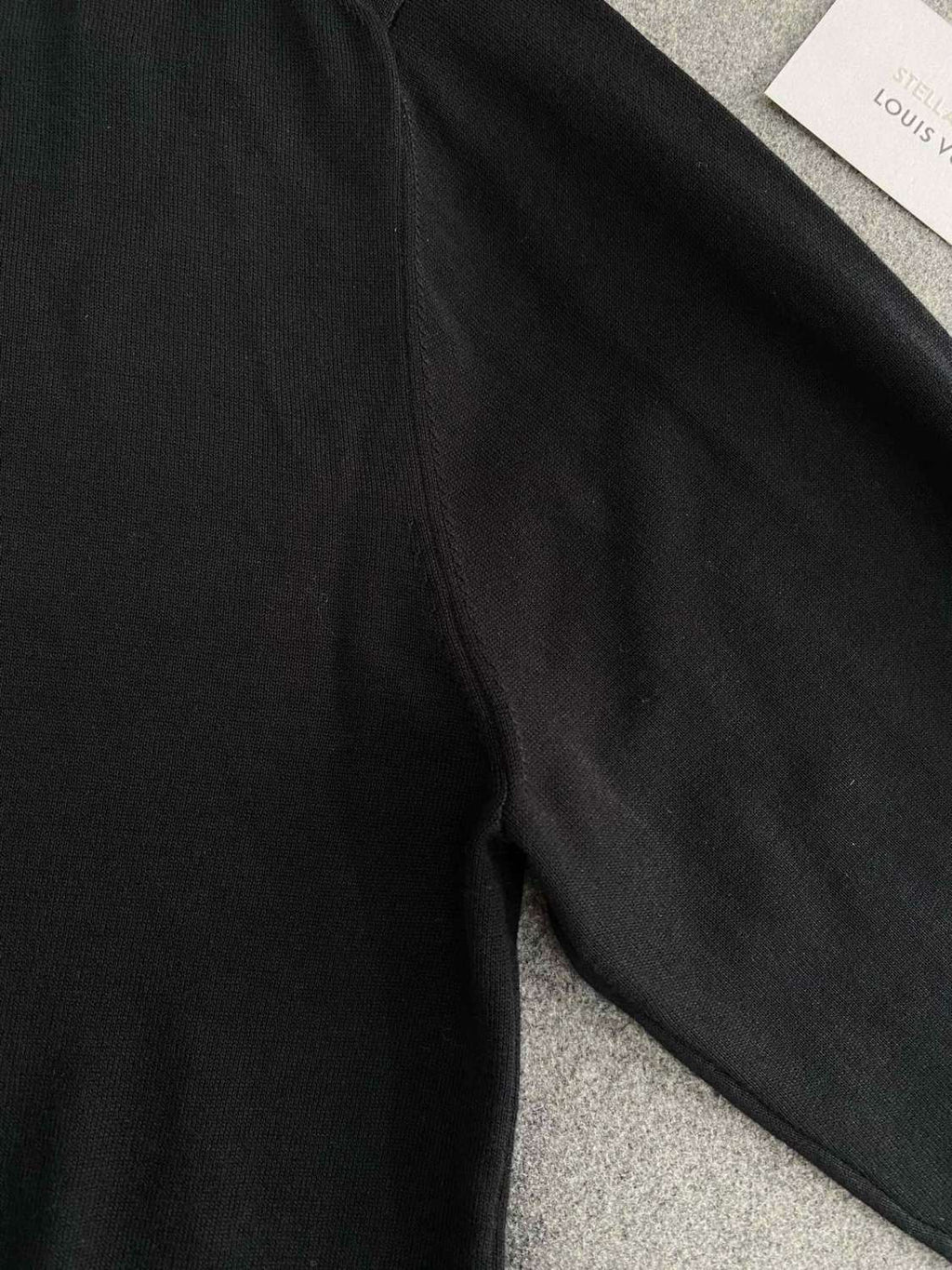Louis Vuitton Men's Spring And Fall Logo Printed Crew Neck Black Cotton Long Sleeve Fitted Sweater #71473