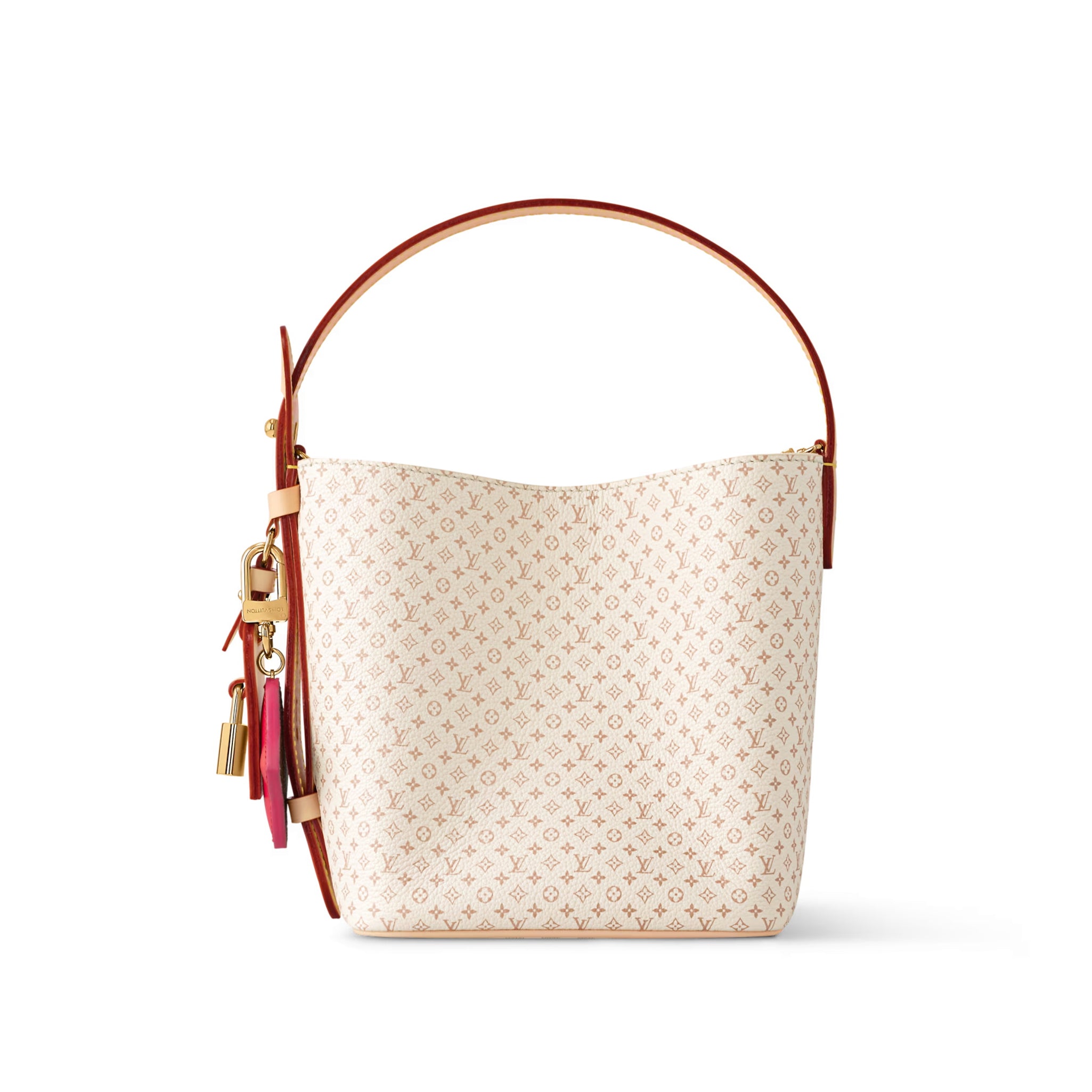Louis Vuitton All In BB Women's Letter Printed Removable Zipper Inside Pocket Coated Canvas Shoulder Tote Bag Bags #77452