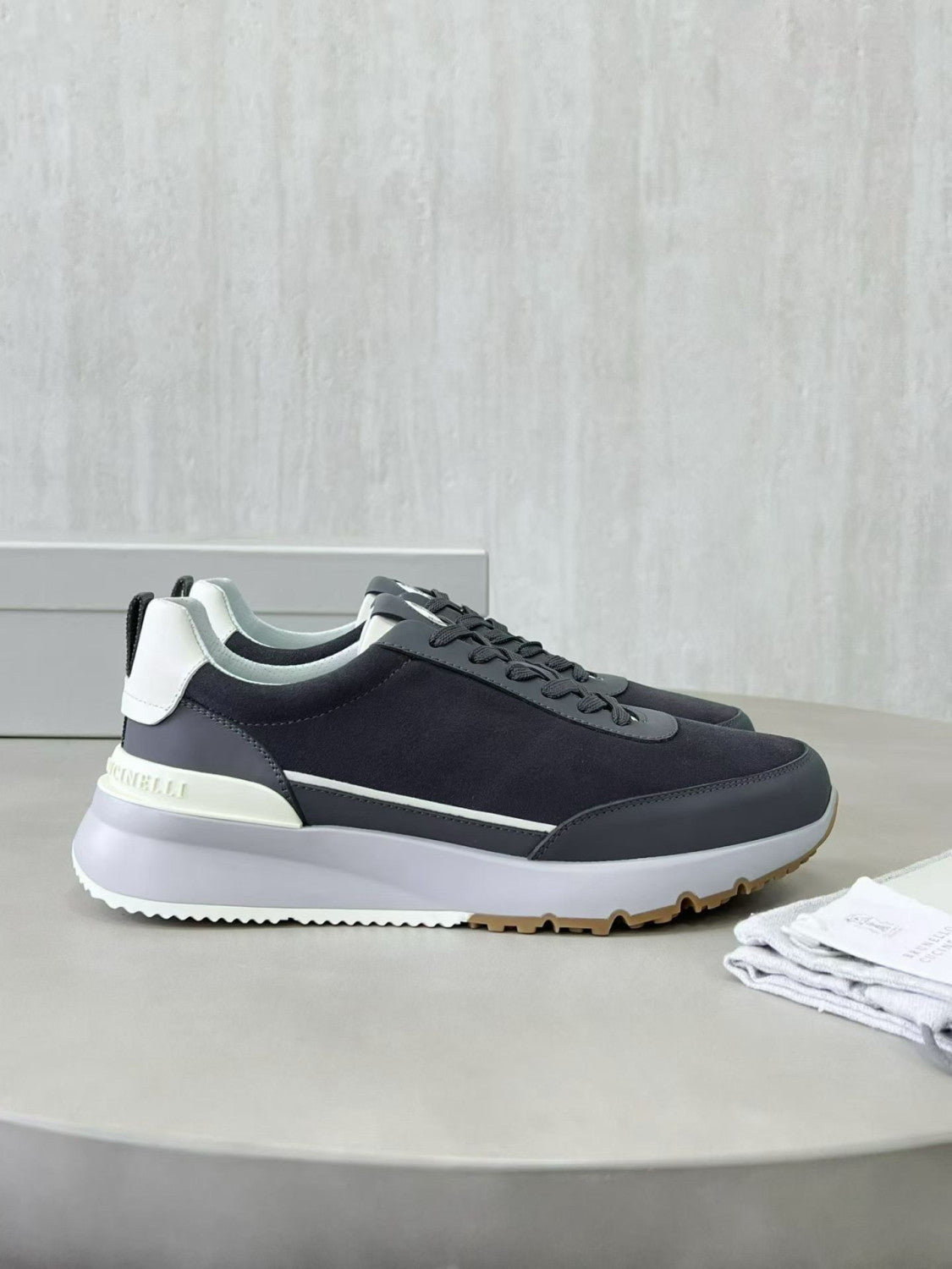Brunello Cucinellia Suede and Calfskin Runners #375492