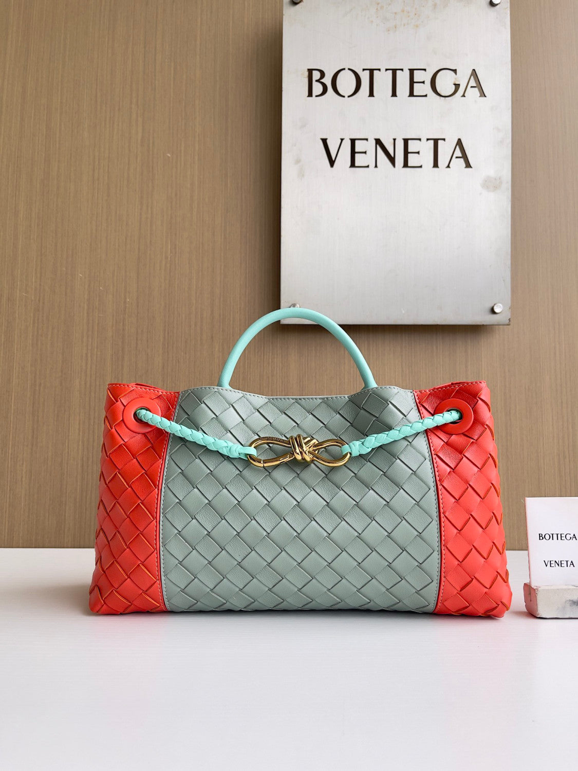 Bottega Veneta East-West Andiamo Chain Top-Handle Bag #329590