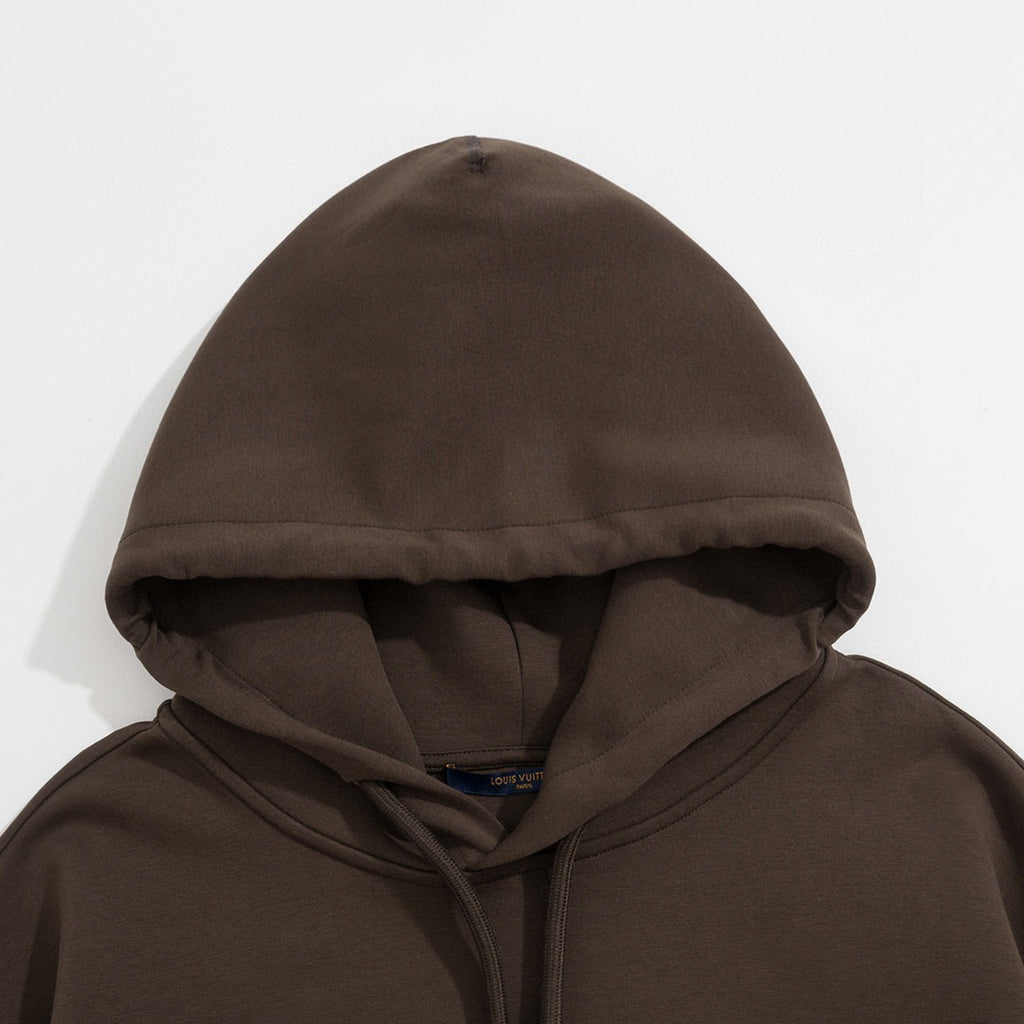 Louis Vuitton Monogram Flower Stopper Cotton Hoodie Drawstring Hooded Sweatshirt Pullover #96251