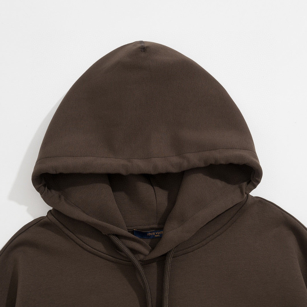 Louis Vuitton Monogram Flower Stopper Cotton Hoodie Drawstring Hooded Sweatshirt Pullover #96251