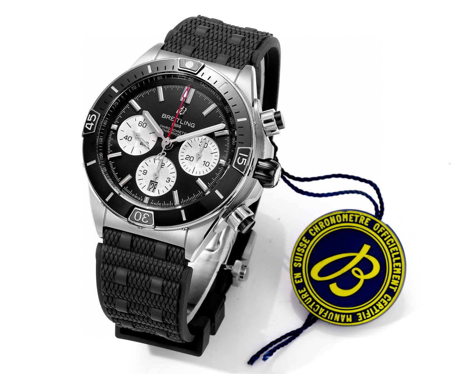 Breitling Silicone Bracelet Mechanical Watch #96675