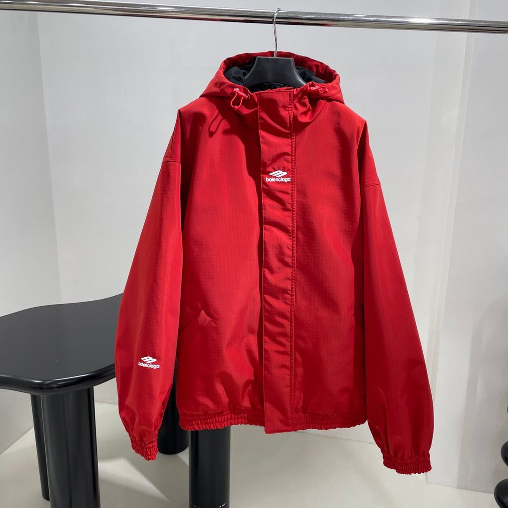Balenciaga Men's Fall And Winter Composite Elastic Nylon Hooded Drawstring Zipper Long Sleeved Ski Jacket Waist Tie Ski Pants Suit Set #74285