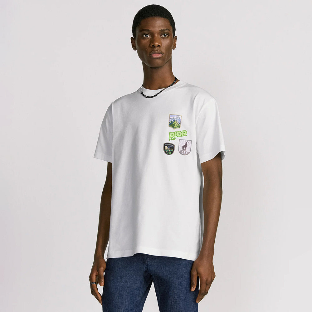 DIOR Dior Mountain T-Shirt Relaxed Fit Black Cotton Jersey #375559
