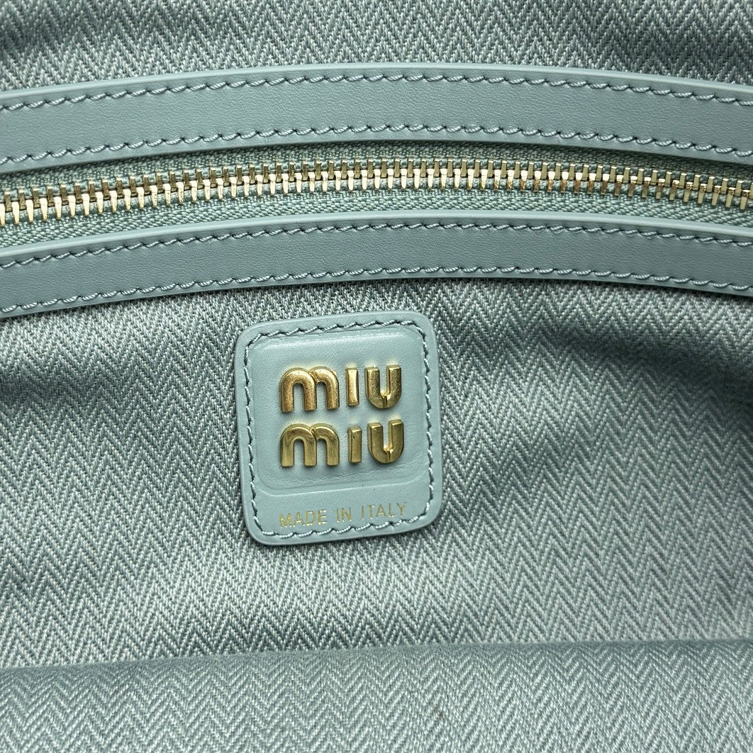 MiuMiu Powder Blue Ivy Suede Bag #382952