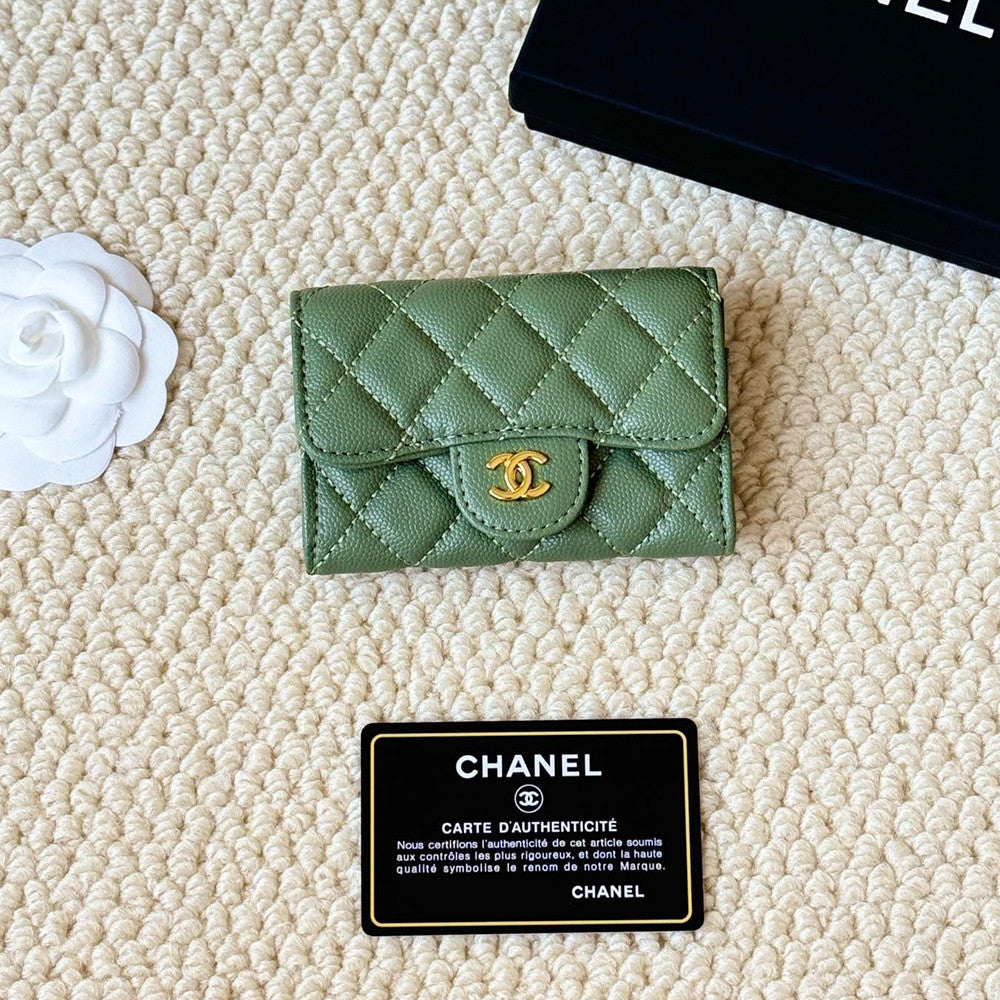 Chanel Classic Card Holder New Black Cf Caviar Calfskin Flap Card Holder With Gold Buckle Ap0214  Bag Bags #196876