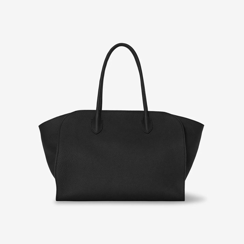 THE ROW Men's & Women's Marlo 14 Grained Leather Shopping Tote Solid Color Plain-Weave Leather Handbag Tote Bag Bags W1800L133BLANS #81731