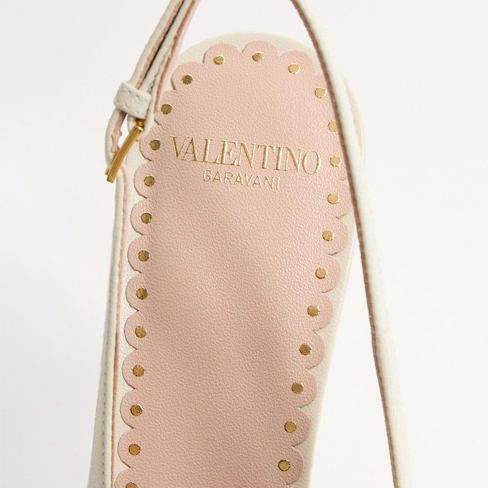 Valentino Bepointy Slingback Pump In Patent Leather And Kidskin 80MM #334525