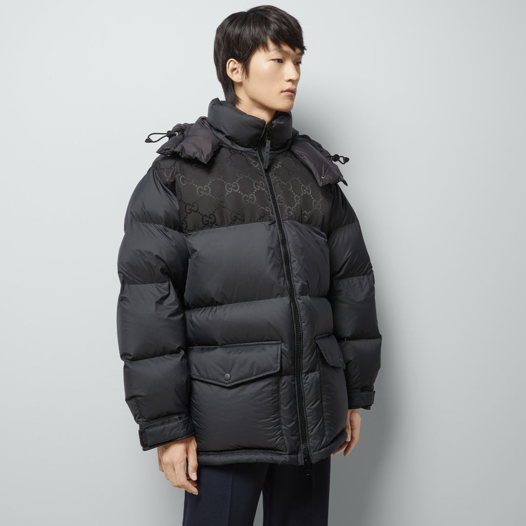 Gucci Men's Winter Detachable Hat Zip Hooded Puffer Down Jacket #97366