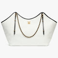 Chanel 26 Early Spring Resort Collection MAXI Tote Bag Gold Metallic Accents Tri-Color Fashion Statement Elegant and Refined Handheld Spacious Tote Bags #194915