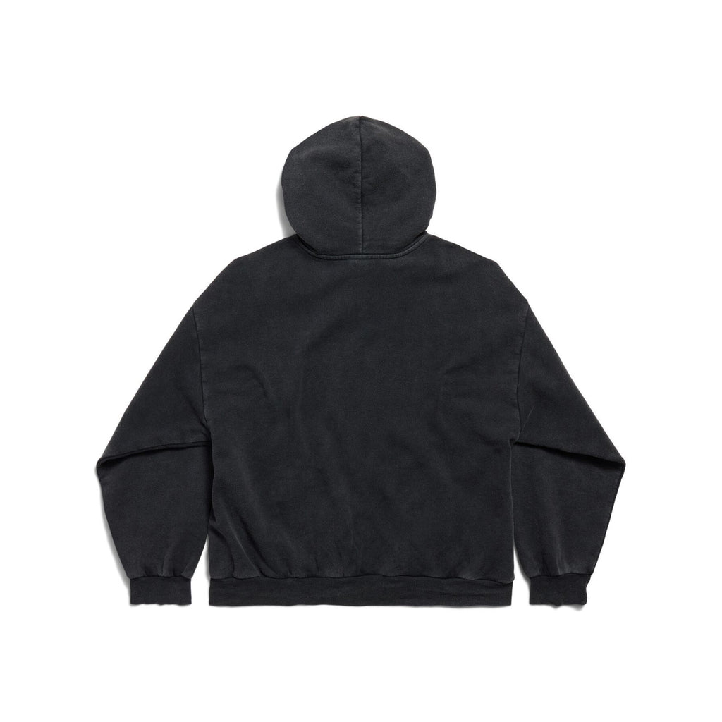 Balenciaga PUMA HOODIE Men's And Women's Spring/Fall Fashion Casual Faded Washed Hooded Pullover Long-Sleeve Sweatshirt Sweatpants Set with Elastic Waistband Faded Washed Shorts Suit Set #78813