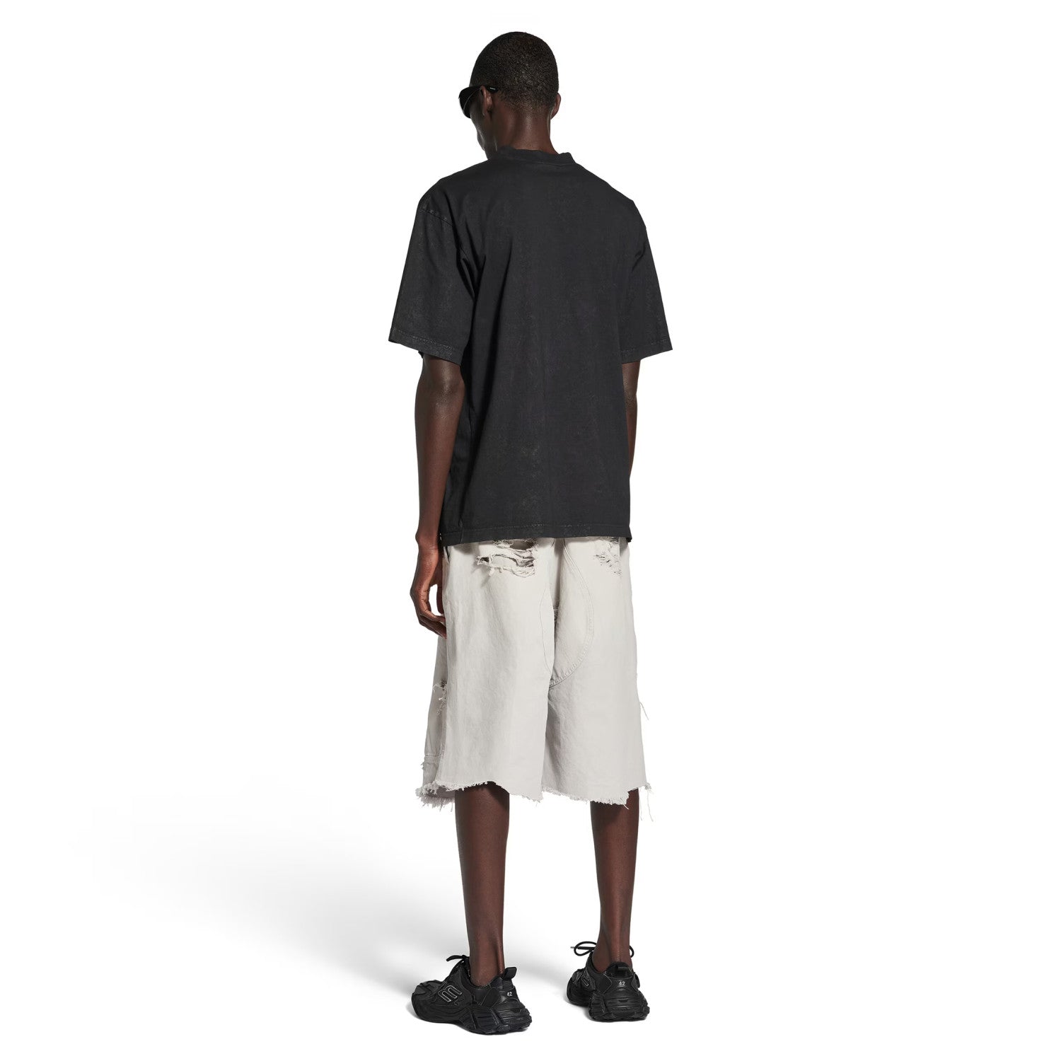 Balenciaga City Of Angels T-shirt Medium Fit In Dirty White Men's Spring And Summer High Street Trend Round Neck Short Sleeve Straight T-shirt Ngvp #1875