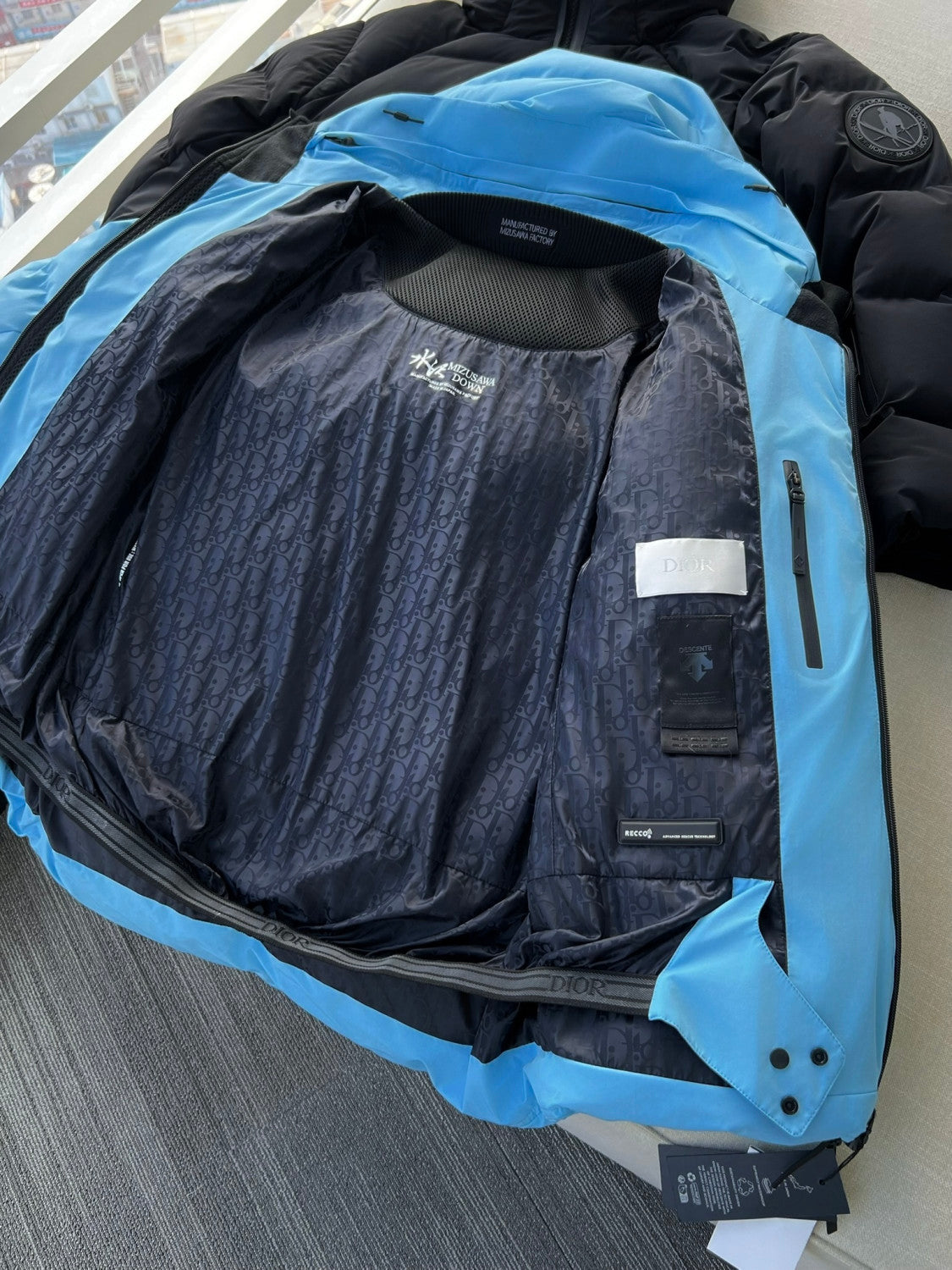 Dior x Descente x Peter Doig Light Blue Puffer Coat #334553
