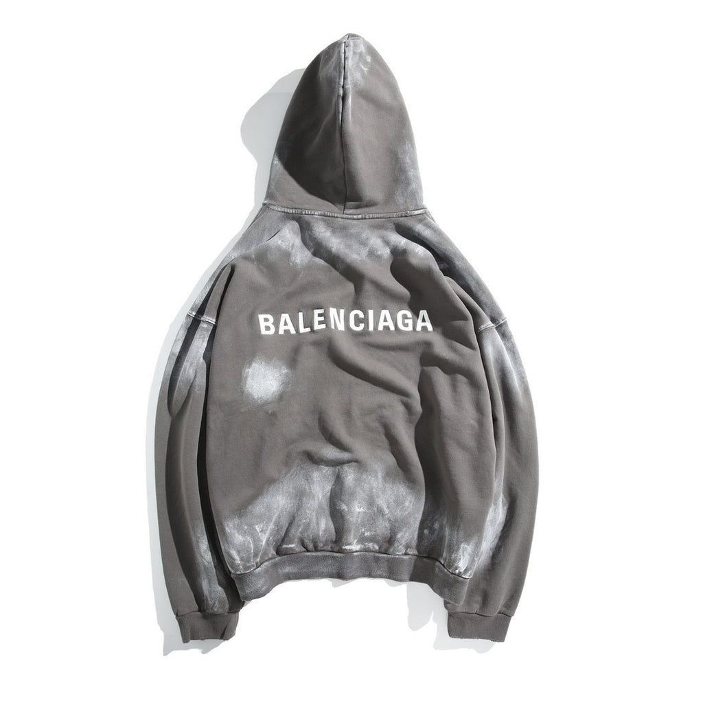 Balenciaga Men's And Women's Spring/Fall Fashion Casual Solid Color Letter Print Hooded Zipper and Hooded Pullover Long Sleeve Sweatshirt Jacket #78935