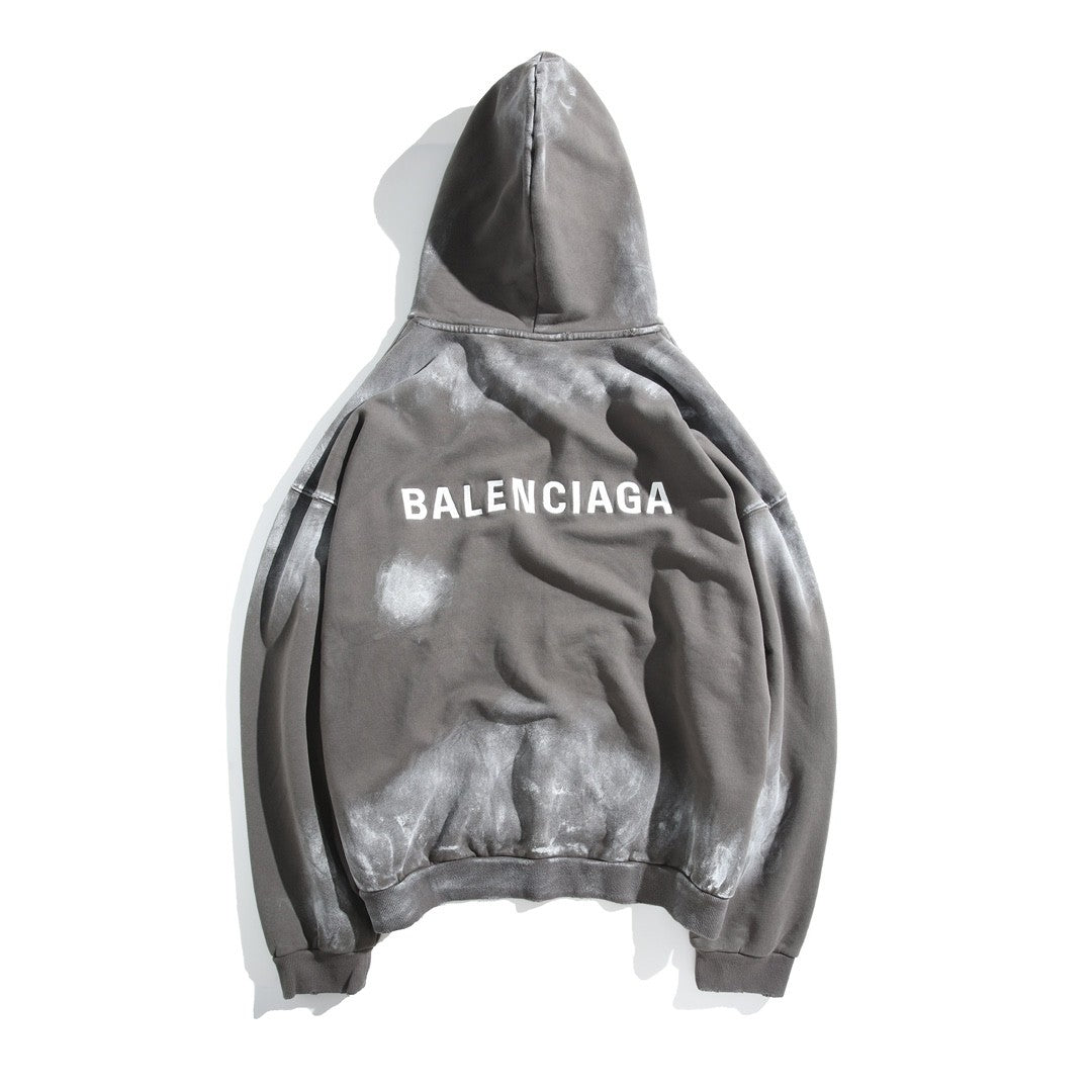 Balenciaga Men's And Women's Spring/Fall Fashion Casual Solid Color Letter Print Hooded Zipper and Hooded Pullover Long Sleeve Sweatshirt Jacket #78935