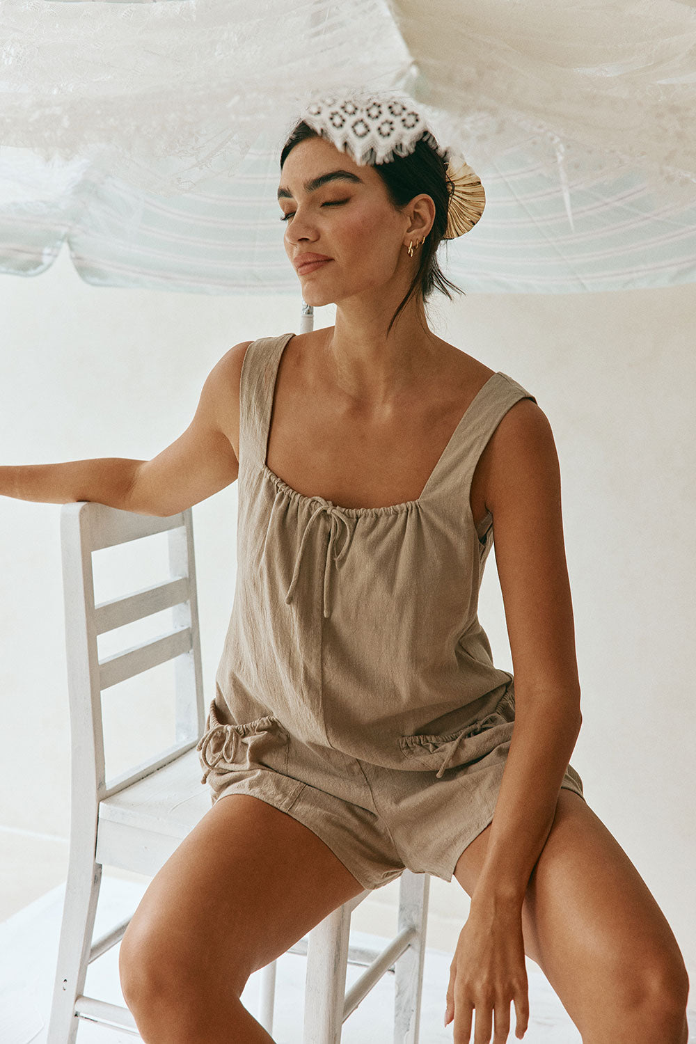 Brita Playsuit - Khaki