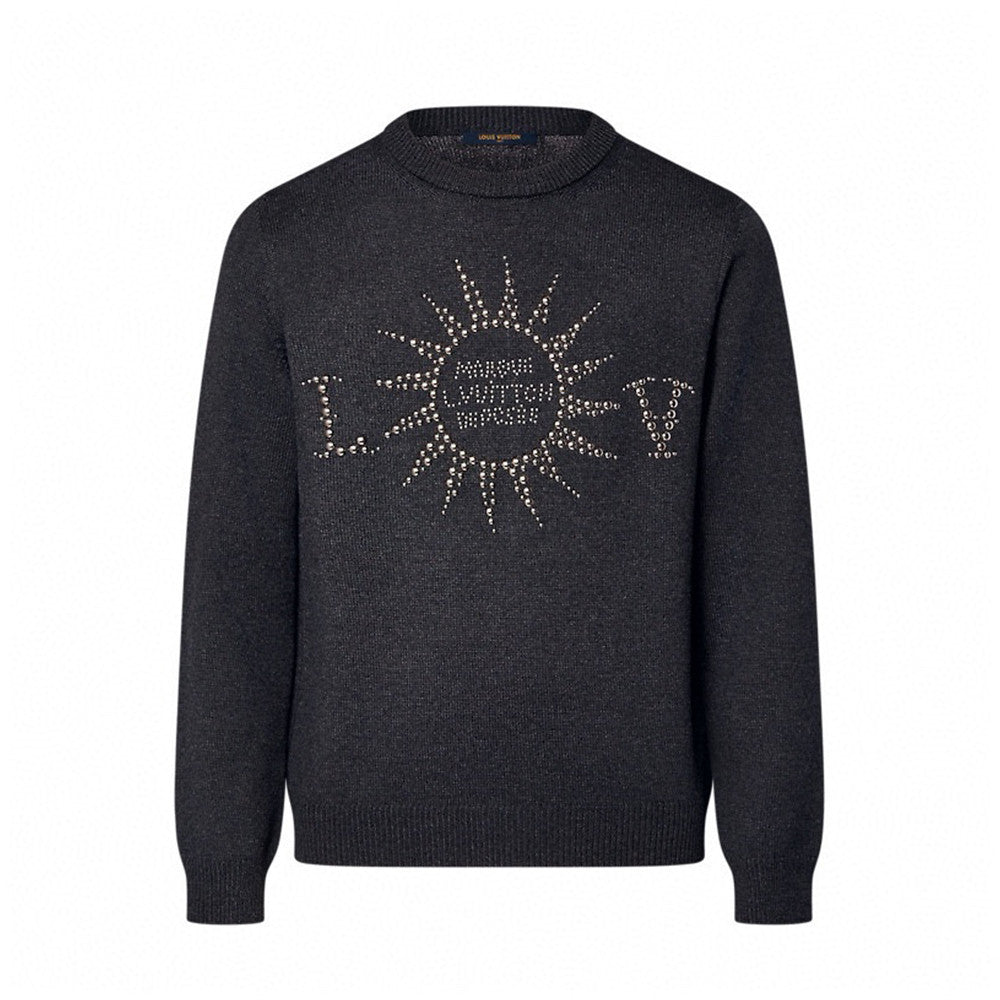 Louis Vuitton Embellished Long Sleeved Merino Wool Crewneck #289751