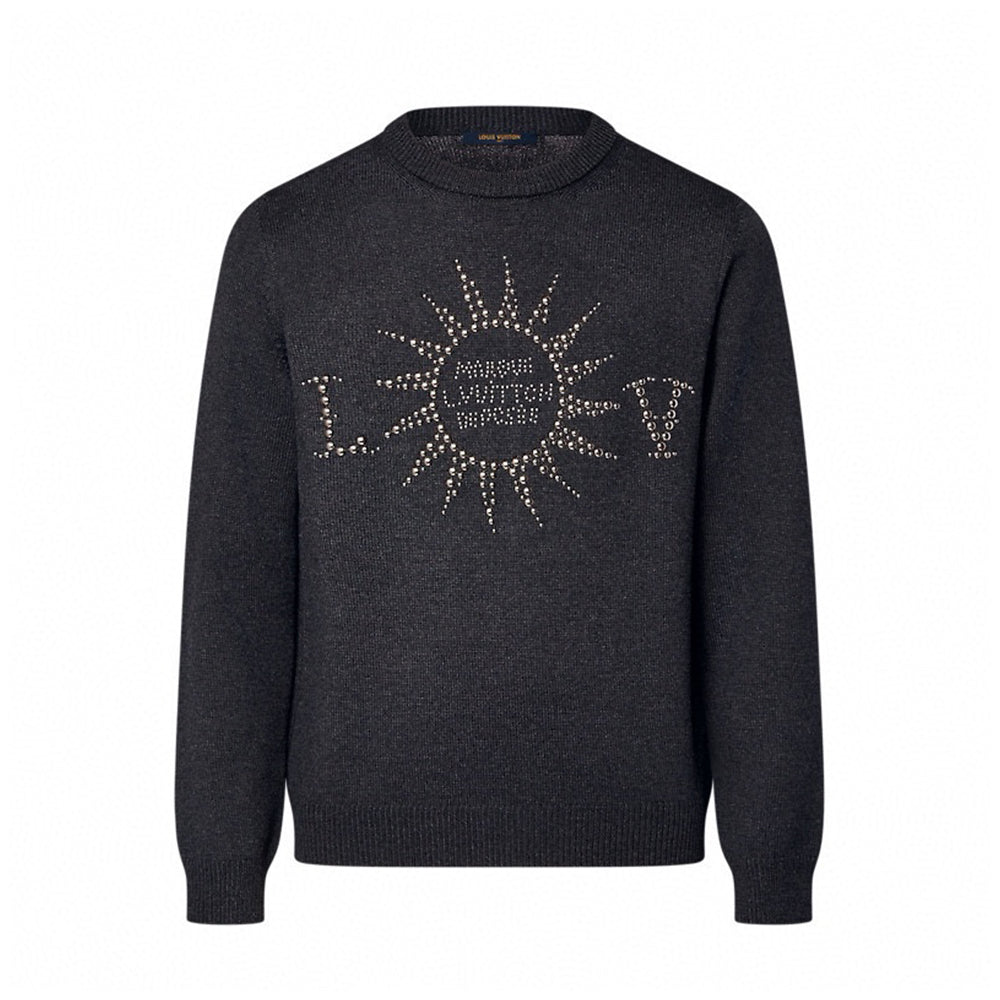Louis Vuitton Embellished Long Sleeved Merino Wool Crewneck #289751