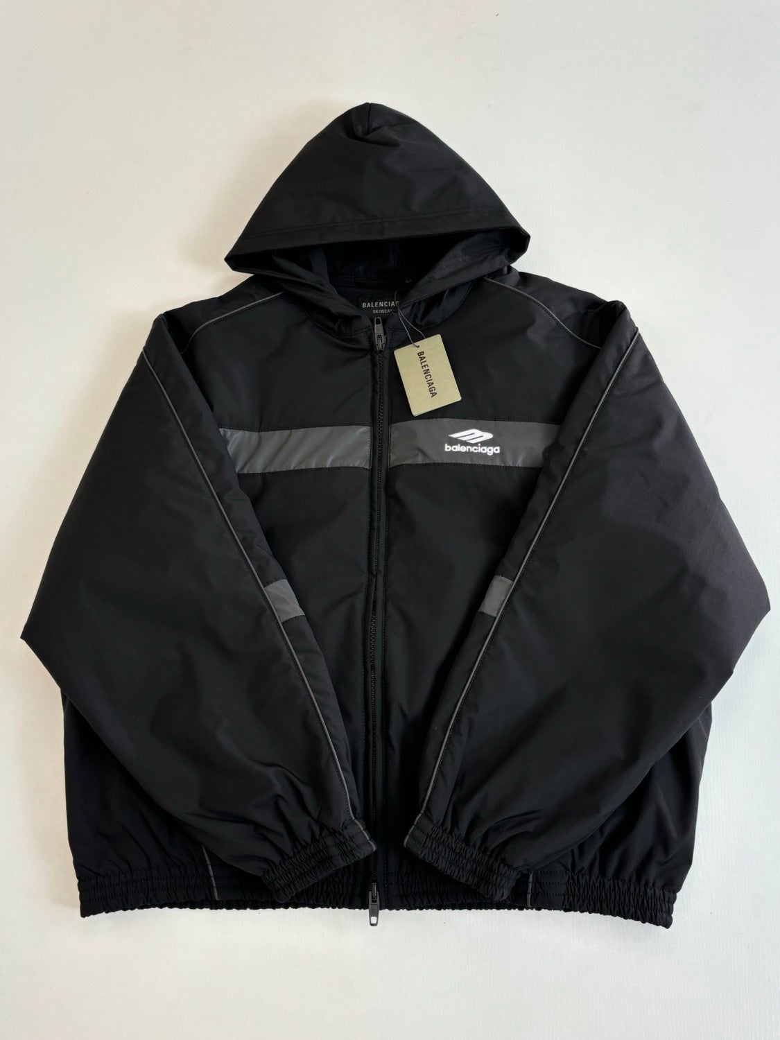 Balenciaga Men's 3b Sports Icon Ski Tracksuit Parka in Black #337220