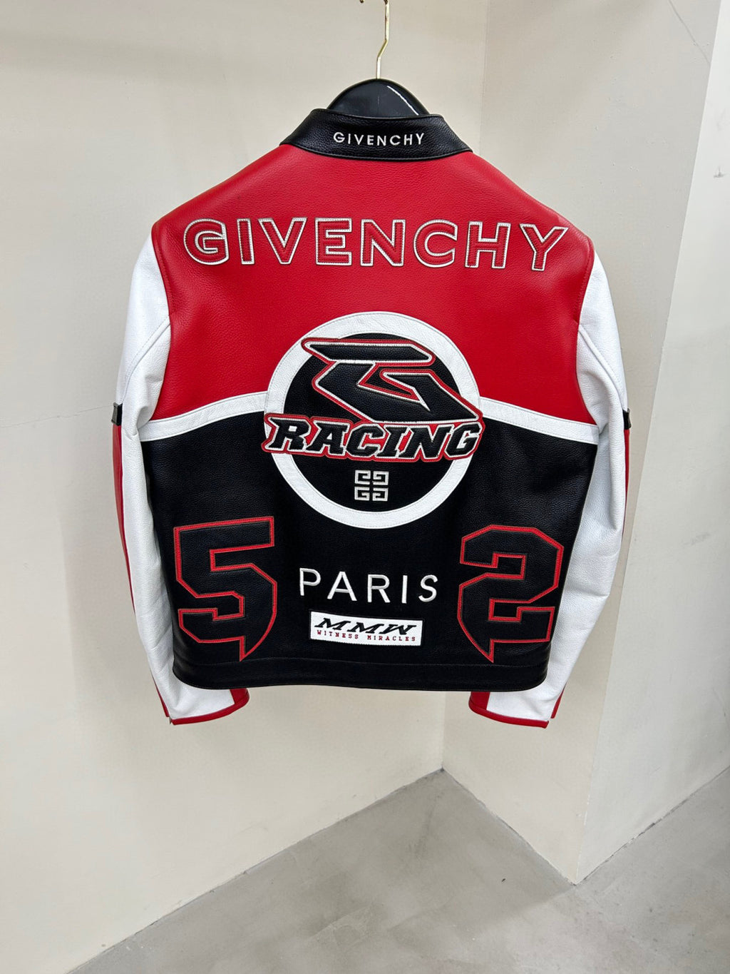 Givenchy Biker Leather Jacket Zip Up Coat #96276