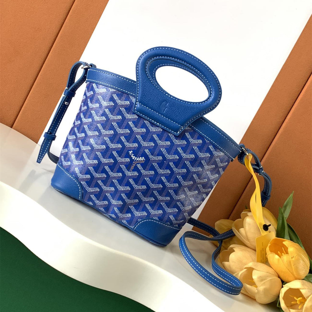 GOYARD Beluga Women's Y-shaped Floral Print Adjustable Detachable Shoulder Strap Canvas And Calfskin Shoulder Mini Bag Crossbody Handbag Bags #77441