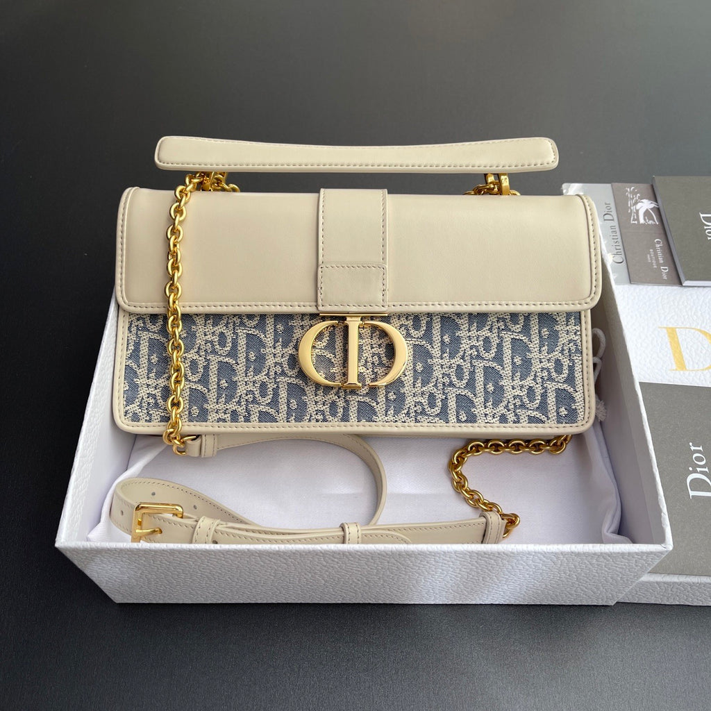 Dior Dior 3D Montaigne Top Handle Women's Chain Handbags Solid Color Jacquard Shoulder Bags Tote Bags Bag #76878