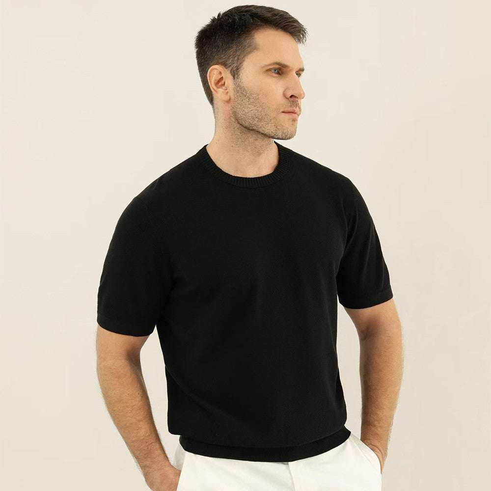 Loro Piana Solid Color Round Neck Pullover Short Sleeve T-shirt #377035