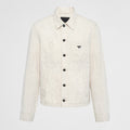 Prada Men's Spring And Fall Beige Lapel Single Breasted Long Sleeved Shirt Jacket #72511