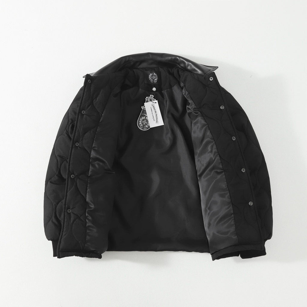 Chrome Hearts Men's & Women's Fall/Winter Fashion Casual Solid Color Lapel Single Breasted Jacket with Cross Pattern Silver Buttons Jacket #79113