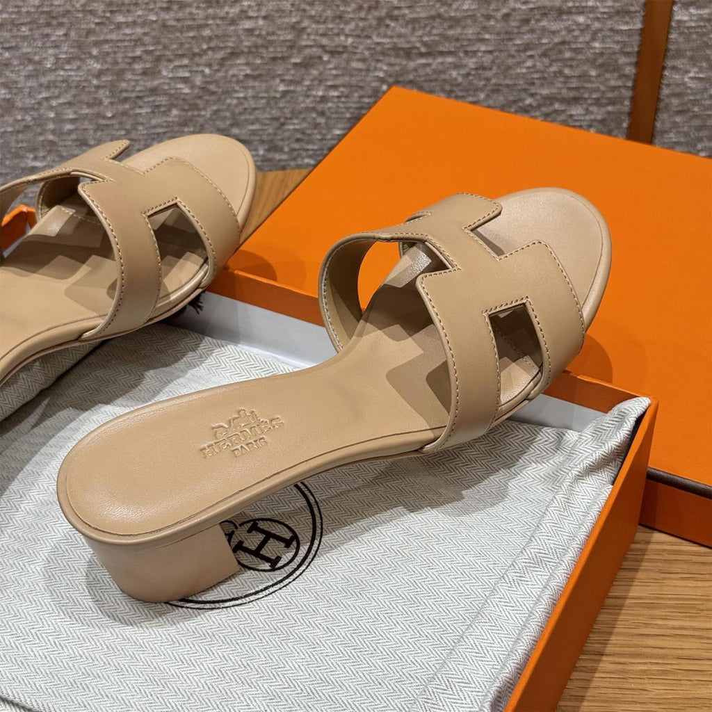 Hermes Oasis Women's Summer Solid Colour One Stirrup High Heel Slipper Shoes #76933