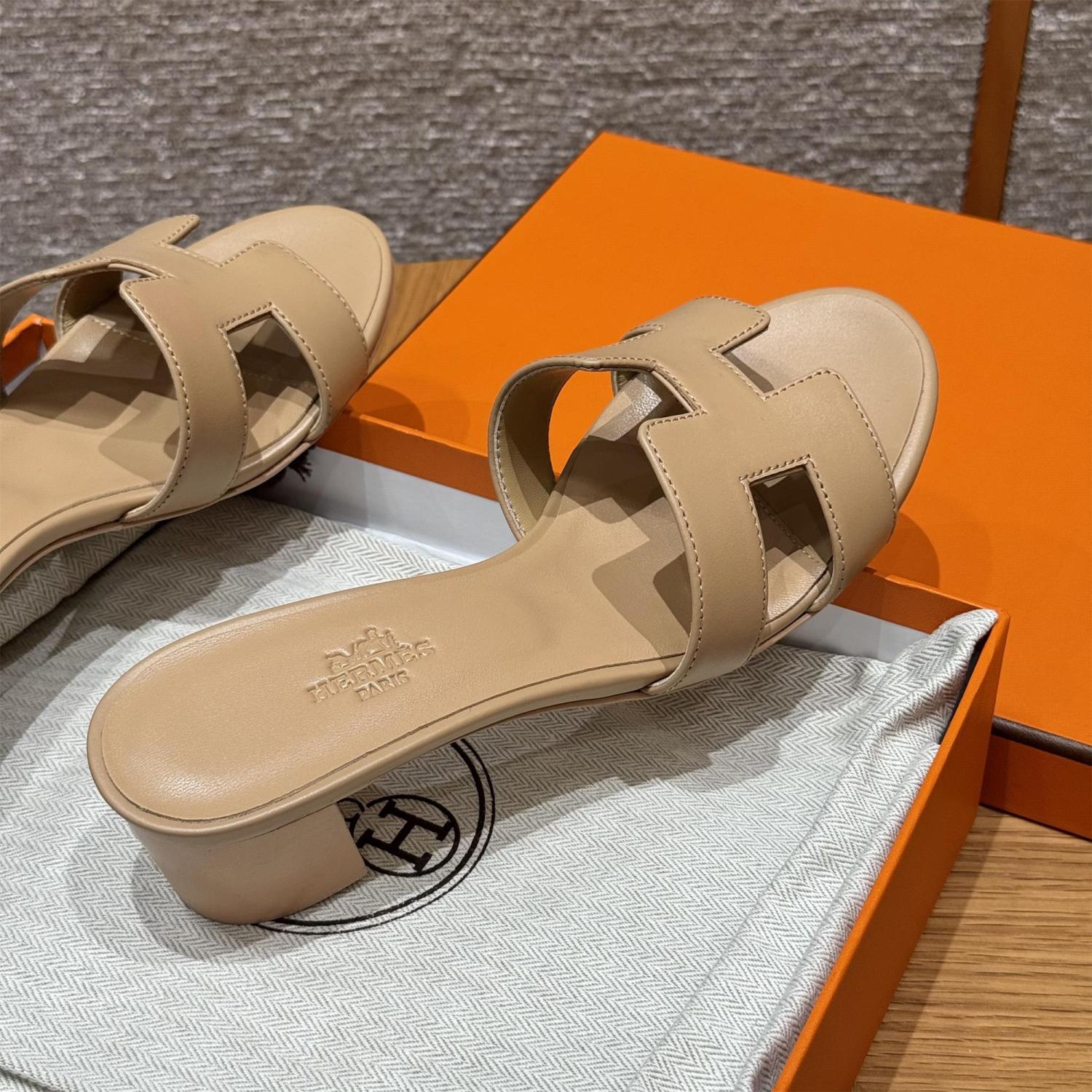 Hermes Oasis Women's Summer Solid Colour One Stirrup High Heel Slipper Shoes #76933