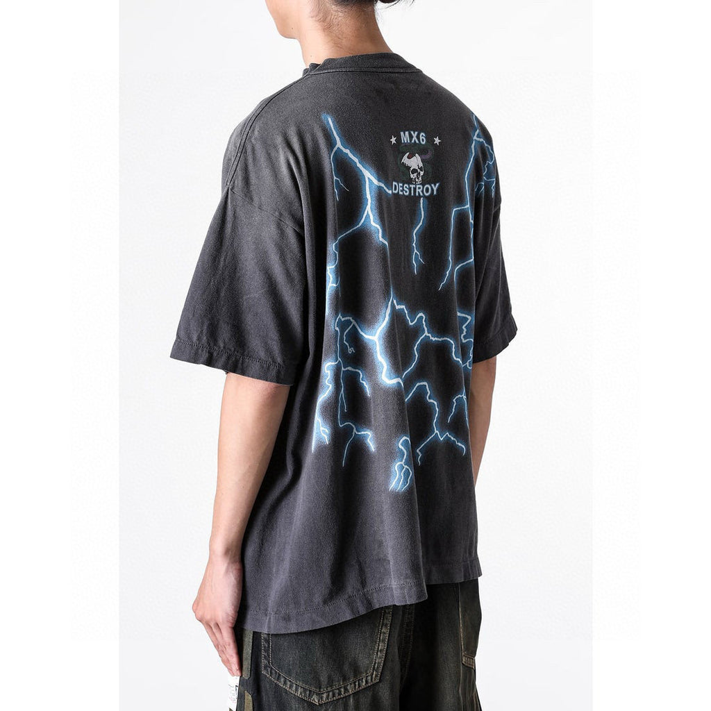 Saint Michael Men's Summer Graphic Printed Round Neck Cotton Solid Color Straight Pullover Short Sleeve T-Shirt Ngvp #1165