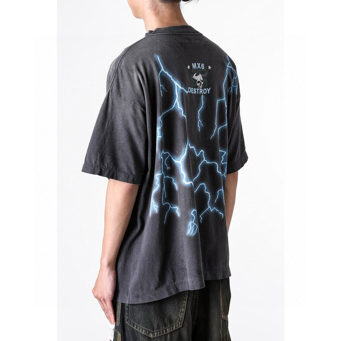 Saint Michael Men's Summer Graphic Printed Round Neck Cotton Solid Color Straight Pullover Short Sleeve T-Shirt Ngvp #1165