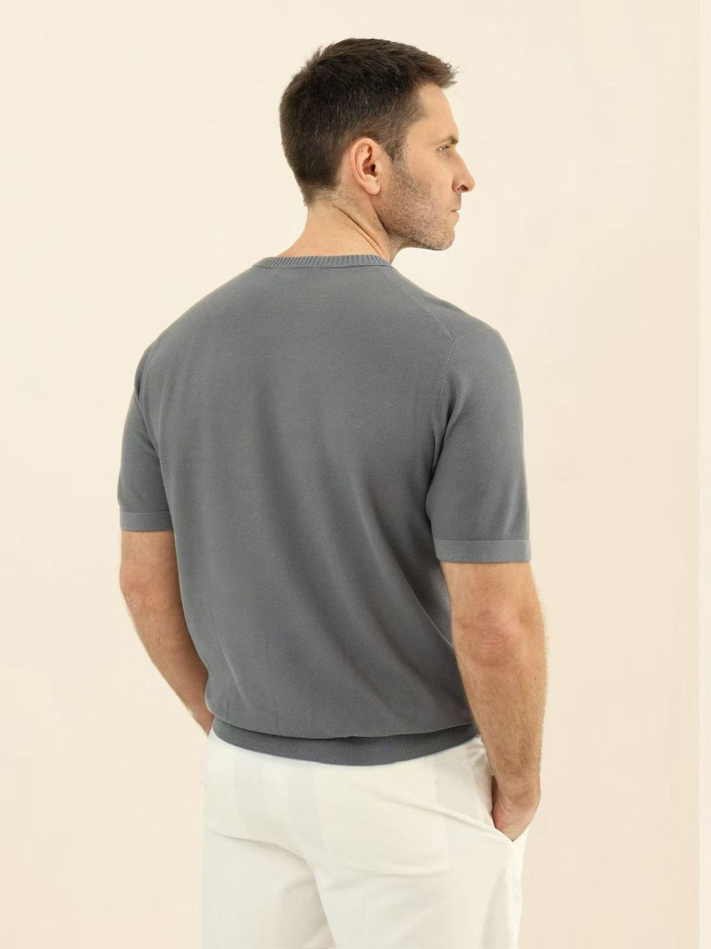 Loro Piana Solid Color Round Neck Pullover Short Sleeve T-shirt #377035