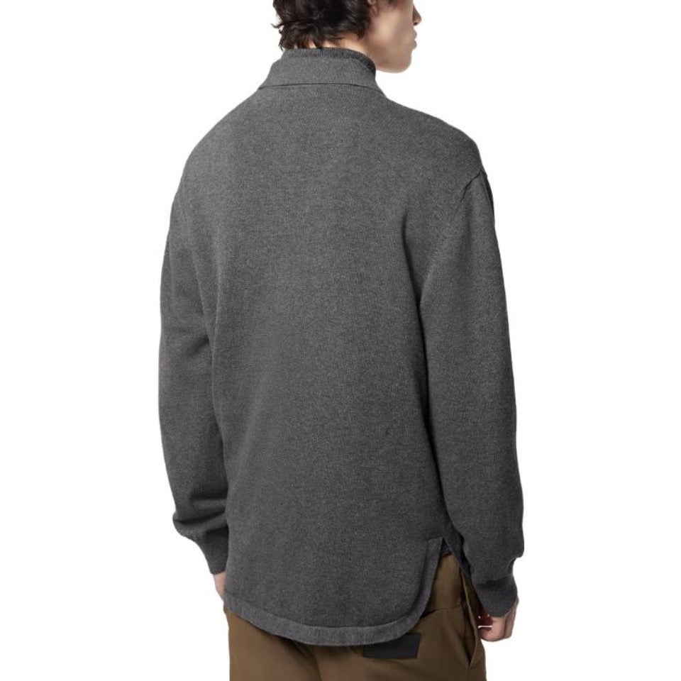 Louis Vuitton Men's Spring/Autumn Gray Logo Appliquéd Single Breasted Long Sleeve Knit Shirt #72115