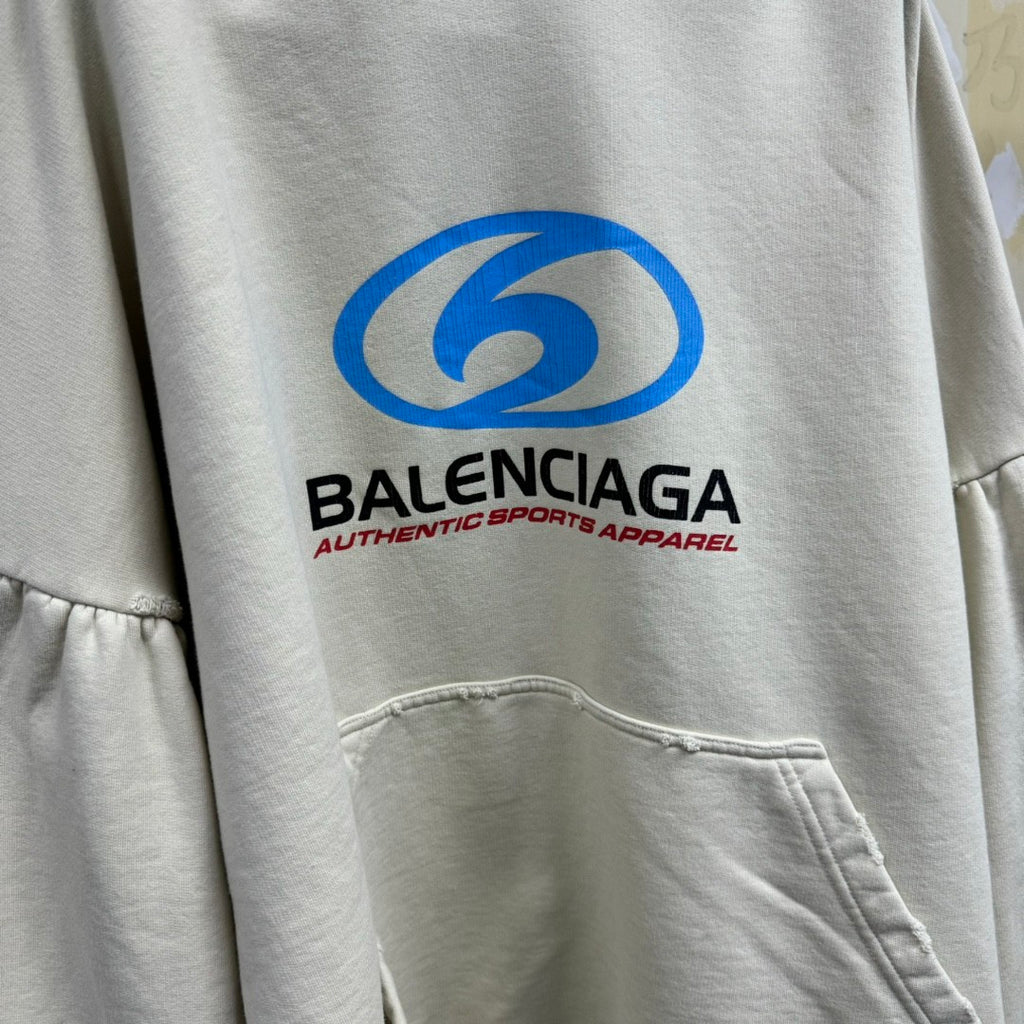 Balenciaga Men's Spring and Autumn Solid Color Letter Printed Hooded Pullover Long Sleeve Sweatshirt #73249