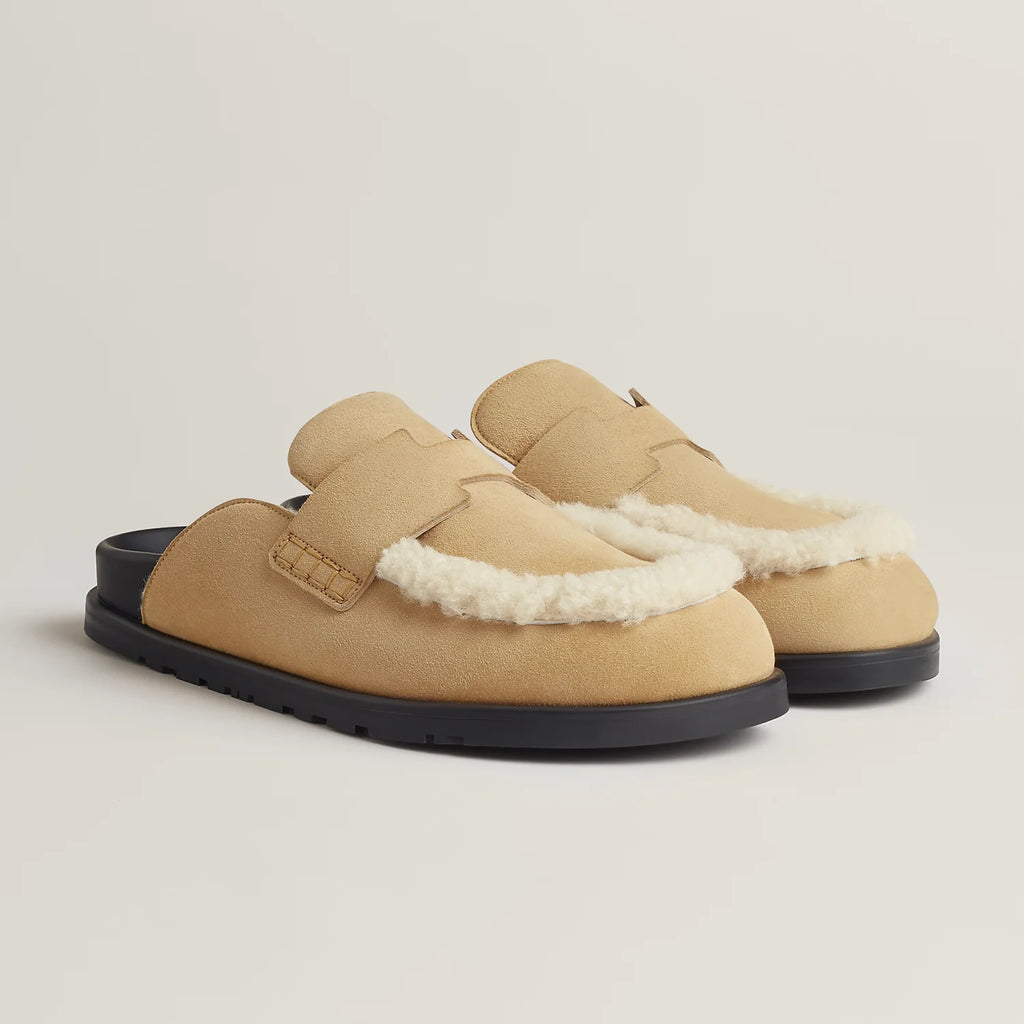 Hermès  Women's Go Mules Leather Round Toe Pumps Birkenstocks #333299